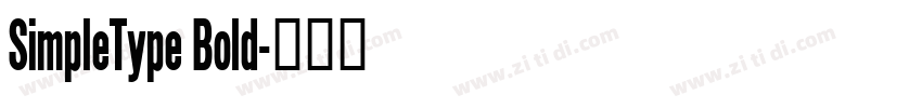 SimpleType Bold字体转换